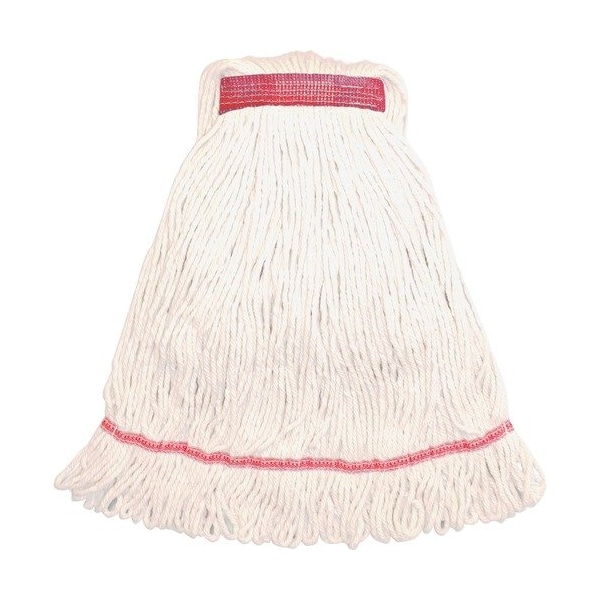Genuine Joe Genuine Joe Wet Mop, Narrow Band, Blend, Looped, 12oz, Large, White GJOLWH1B - main